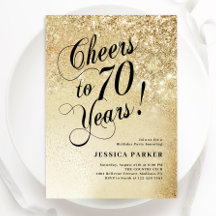 Elegant Gold 70. Geburtstag