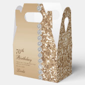 Elegant Gold 70. Geburtstag Geschenkschachtel (Geöffnet)