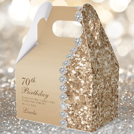 Elegant Gold 70. Geburtstag Geschenkschachtel