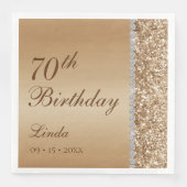 Elegant Gold 70. Geburtstag Serviette (Vorderseite)