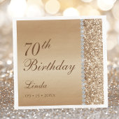 Elegant Gold 70. Geburtstag Serviette