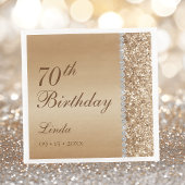 Elegant Gold 70. Geburtstag Serviette
