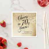 Elegant Gold 70. Geburtstag Serviette (Beispiel)