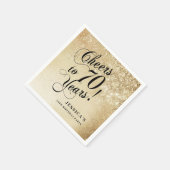 Elegant Gold 70. Geburtstag Serviette (Ecke)
