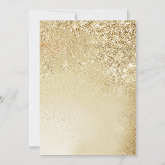 Elegant Gold 80. Geburtstag Einladung (Rückseite)