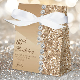 Elegant Gold 80. Geburtstag Geschenkschachtel