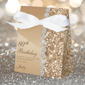 Elegant Gold 80. Geburtstag Geschenkschachtel