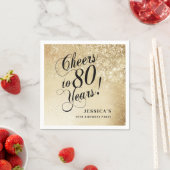 Elegant Gold 80. Geburtstag Serviette (Beispiel)