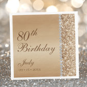 Elegant Gold 80. Geburtstag Serviette