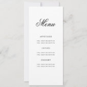 Elegant Gold 80. Geburtstagsparty Menü Einladung (Rückseite)