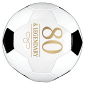 Elegant Gold 80. & Legendary Birthday Fußball (Gedreht)