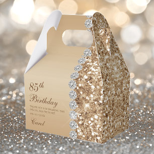 Elegant Gold 85. Geburtstag Geschenkschachtel