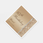Elegant Gold 85. Geburtstag Serviette (Ecke)