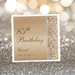 Elegant Gold 85. Geburtstag Serviette