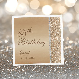 Elegant Gold 85. Geburtstag Serviette