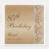 Elegant Gold 85. Geburtstag Serviette (Vorderseite)