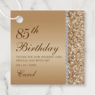 Elegant Gold 85. Geburtstag Vielen Dank Geschenkanhänger