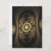 Elegant Gold Abstrakt 50. Geburtstag Einladung (Rückseite)