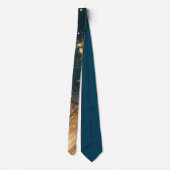 Elegant Gold Accent Tie / Elegante Krawatte (Rückseite)