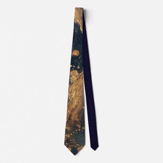 Elegant Gold Accent Tie / Elegante Krawatte (Vorderseite)