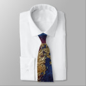Elegant Gold Accent Tie / Krawatte (Gebunden)