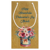 Elegant Gold Administrative Professionals Day Kleine Geschenktüte (Rückseite)