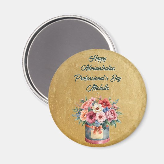 Elegant Gold Administrative Professionals Day Magnet (Vorderseite/Rückseite)