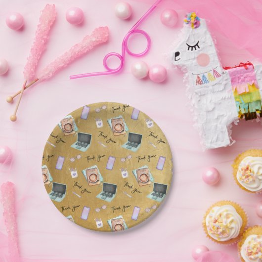 Elegant Gold Administrative Professionals Day Pappteller (Party)