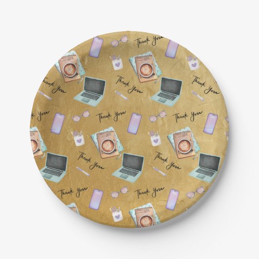 Elegant Gold Administrative Professionals Day Pappteller (Vorderseite)