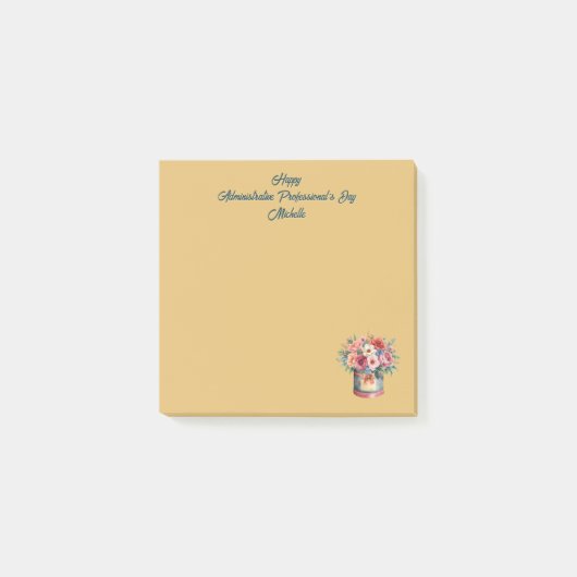 Elegant Gold Administrative Professionals Day Post-it Klebezettel (Vorderseite)