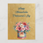 Elegant Gold Administrative Professionals Day Postkarte (Vorderseite)