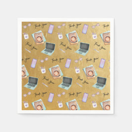 Elegant Gold Administrative Professionals Day Serviette