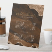 Elegant Gold Agate Geode Marble Services Preis Sockelschild (In Situ)