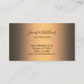 Elegant Gold Agate Glitzer Script Visitenkarte (Rückseite)