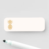 Elegant Gold Ananas Namensschild (Beispiel)