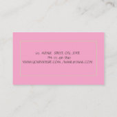 Elegant Gold Ananas Opal Visitenkarte (Rückseite)