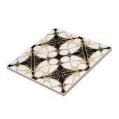 Elegant Gold and Black Art Nouveau Geometric Patte Fliese (Seite)