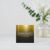 Elegant Gold and Black Business Card Design Quadratische Visitenkarte (Stehend Vorderseite)