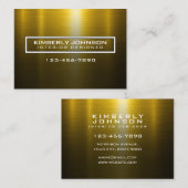 Elegant Gold and Black Business Card Design Visitenkarte (Vorne/Hinten)