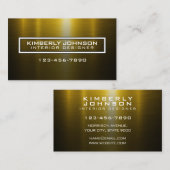 Elegant Gold and Black Business Card Design Visitenkarte (Vorne/Hinten)