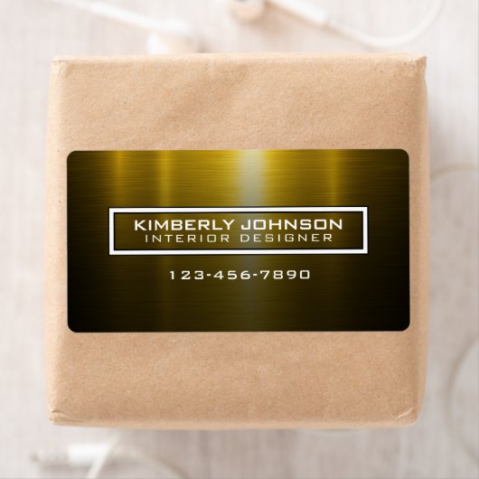 Elegant Gold and Black Label Design (Insitu)