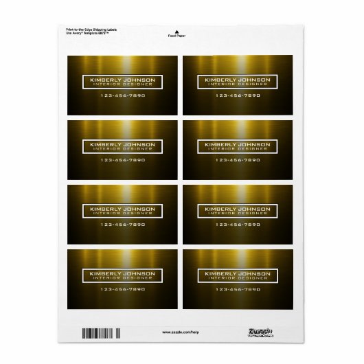 Elegant Gold and Black Label Design (Vorne)