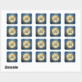 Elegant Gold and Blue Stickers Christmas  (Blatt)