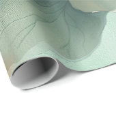 Elegant Gold and Emerald Poppy Wedding Wrapping  Geschenkpapier (Rolleneckpunkt)