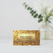 Elegant Gold And Gold Glitter  Visitenkarte (Stehend Vorderseite)