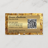 Elegant Gold And Gold Glitter  Visitenkarte (Rückseite)