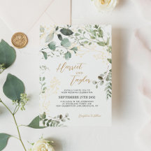 Elegant Gold and Greenery Eukalyptus Wedding