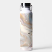 Elegant Gold and Nacre Monogram Name Personalized Trinkflasche (Vorne)