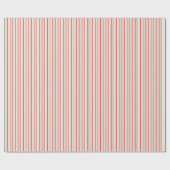 Elegant Gold and Red Candy Cane Pinstripe Pattern Geschenkpapier (Flach)