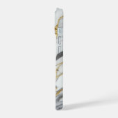 Elegant Gold And White Marble iPhone 15 Hülle (Linke Seite)
